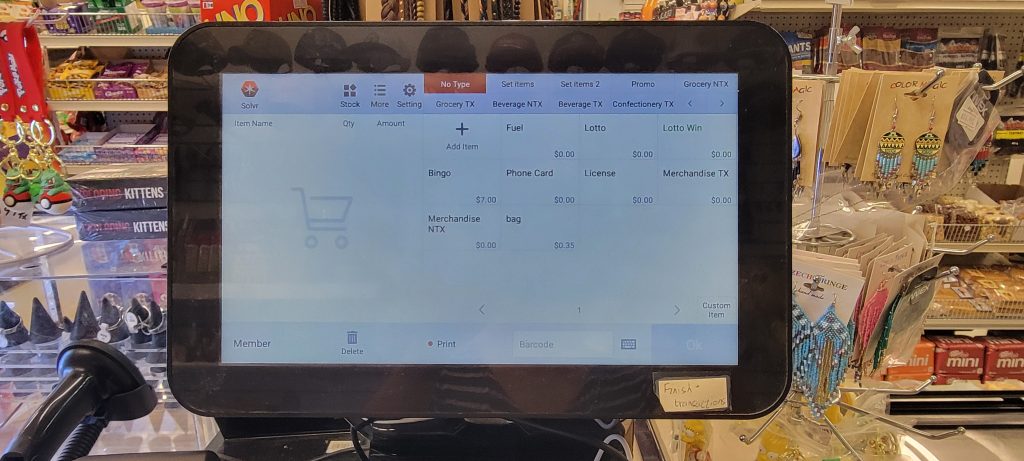 image of Solvr Point of Sale in Retail store